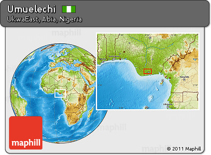 Physical Location Map of Umuelechi