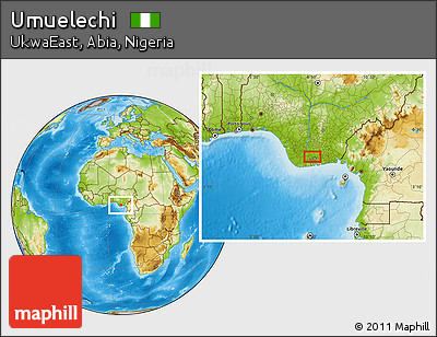 Physical Location Map of Umuelechi
