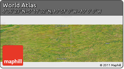 Satellite Panoramic Map of the Area around 4° 53' 57" N, 70° 28' 29" W