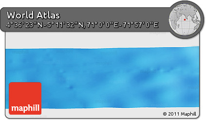 Physical Panoramic Map of the Area around 4° 53' 57" N, 71° 28' 29" E