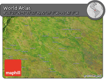 Satellite Map of the Area around 4° 53' 57" N, 72° 10' 30" W