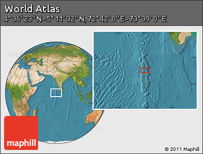 Satellite Location Map of the Area around 4° 53' 57" N, 73° 10' 30" E