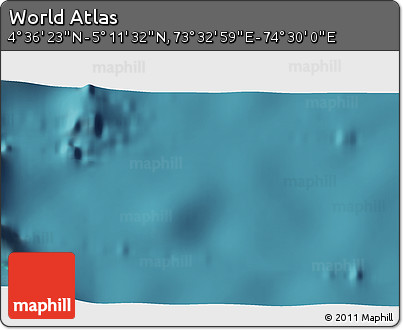 Satellite 3D Map of the Area around 4° 53' 57" N, 74° 1' 30" E