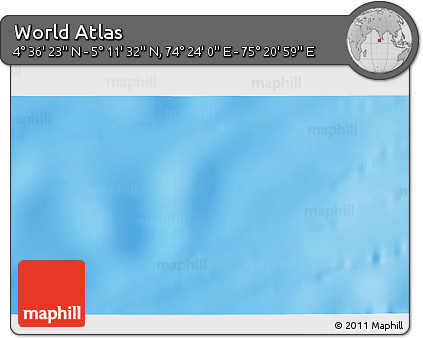 Physical 3D Map of the Area around 4° 53' 57" N, 74° 52' 30" E