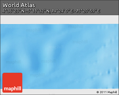 Physical 3D Map of the Area around 4° 53' 57" N, 74° 52' 30" E