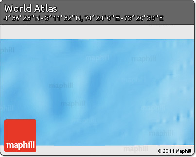 Physical 3D Map of the Area around 4° 53' 57" N, 74° 52' 30" E