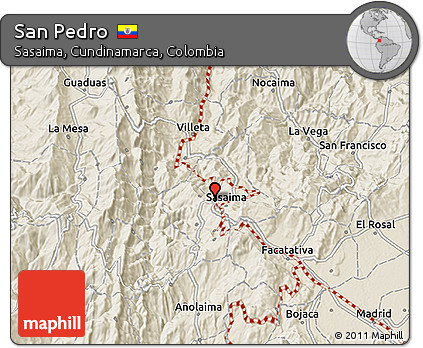Shaded Relief 3D Map of San Pedro