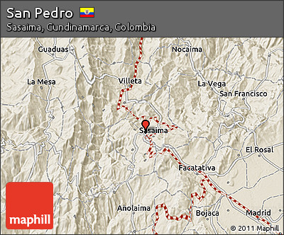 Shaded Relief 3D Map of San Pedro