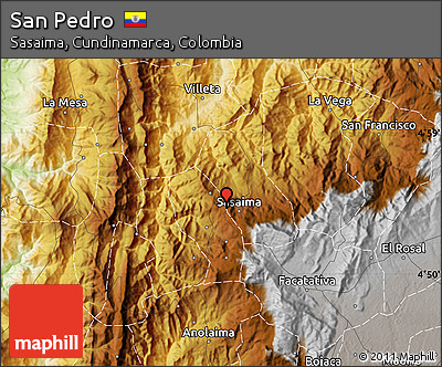 Physical Map of San Pedro