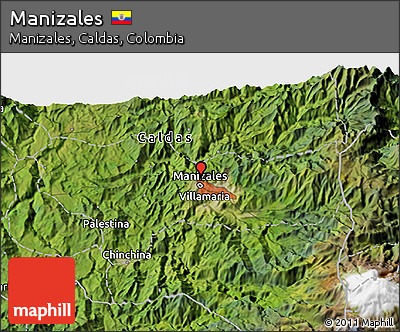 Satellite 3D Map of Manizales