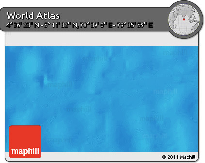 Physical 3D Map of the Area around 4° 53' 57" N, 79° 7' 30" E