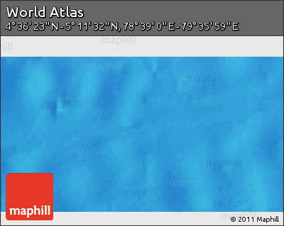 Physical 3D Map of the Area around 4° 53' 57" N, 79° 7' 30" E