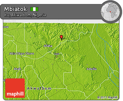 Physical 3D Map of Mbiatok