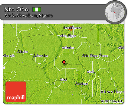 Physical 3D Map of Nto Obo