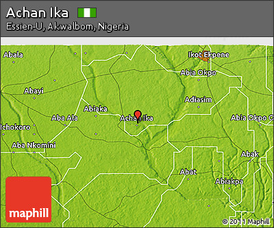 Physical 3D Map of Achan Ika