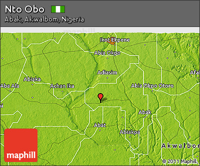 Physical 3D Map of Nto Obo