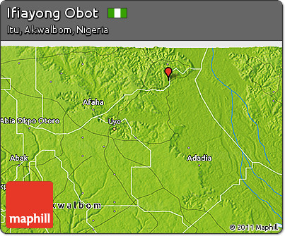 Physical 3D Map of Ifiayong Obot