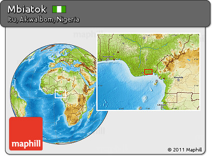 Physical Location Map of Mbiatok