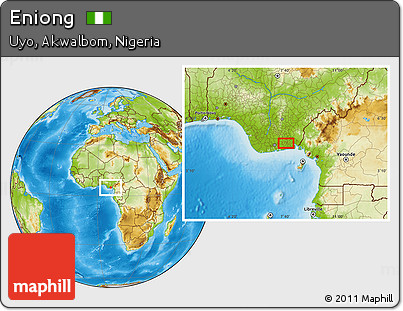 Physical Location Map of Eniong