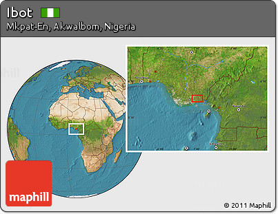 Satellite Location Map of Ibot