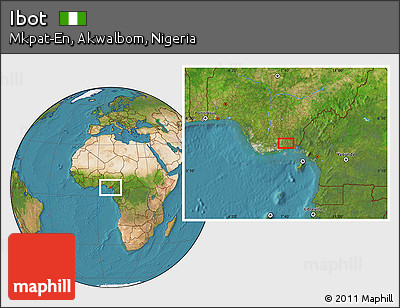 Satellite Location Map of Ibot