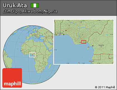 Savanna Style Location Map of Uruk Ata