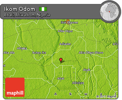 Physical Map of Ikom Odom