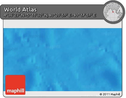 Physical 3D Map of the Area around 4° 53' 57" N, 80° 49' 29" E