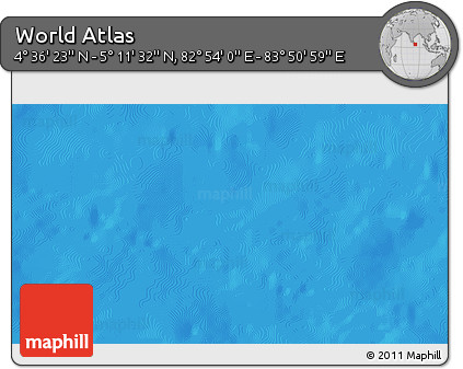 Physical 3D Map of the Area around 4° 53' 57" N, 83° 22' 30" E
