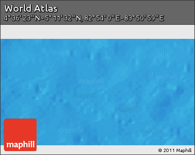 Physical 3D Map of the Area around 4° 53' 57" N, 83° 22' 30" E
