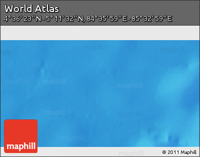 Physical 3D Map of the Area around 4° 53' 57" N, 85° 4' 29" E