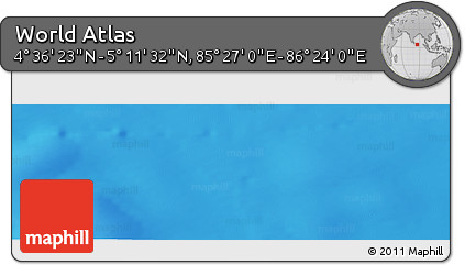 Physical Panoramic Map of the Area around 4° 53' 57" N, 85° 55' 30" E