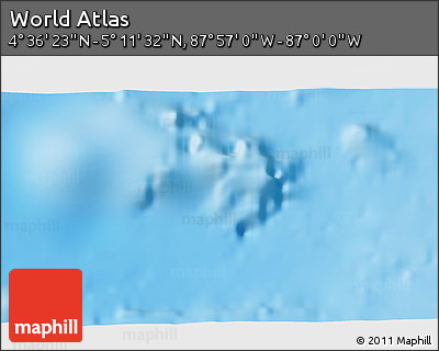 Physical 3D Map of the Area around 4° 53' 57" N, 87° 28' 29" W