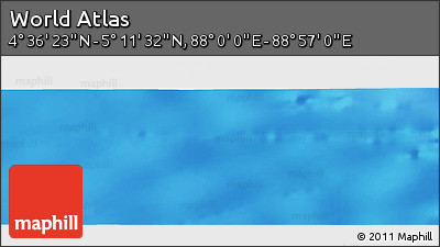 Physical Panoramic Map of the Area around 4° 53' 57" N, 88° 28' 29" E