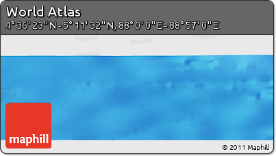 Physical Panoramic Map of the Area around 4° 53' 57" N, 88° 28' 29" E