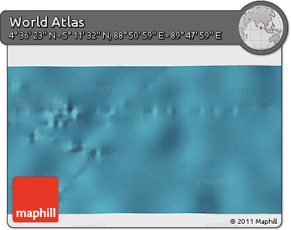 Satellite 3D Map of the Area around 4° 53' 57" N, 89° 19' 29" E