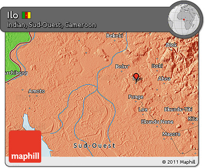 Political 3D Map of Ilo