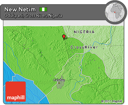 Political 3D Map of New Netim