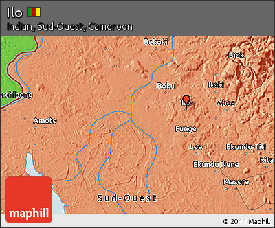 Political 3D Map of Ilo