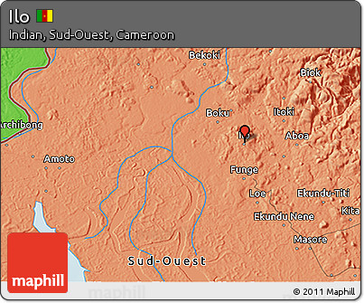 Political 3D Map of Ilo