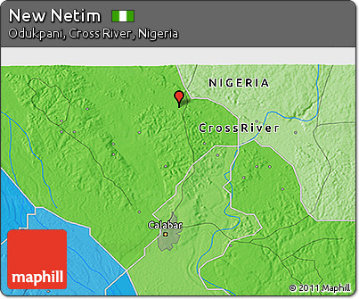 Political 3D Map of New Netim
