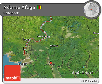 Satellite 3D Map of Ndanse Afaga
