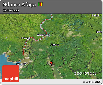 Satellite 3D Map of Ndanse Afaga