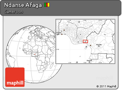 Blank Location Map of Ndanse Afaga