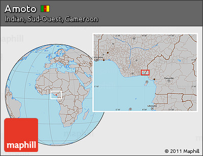 Gray Location Map of Amoto