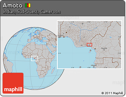 Gray Location Map of Amoto