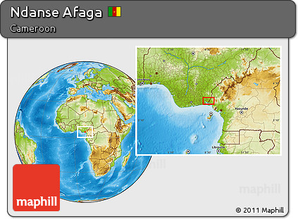 Physical Location Map of Ndanse Afaga