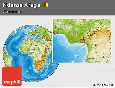 Physical Location Map of Ndanse Afaga