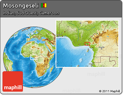 Physical Location Map of Mosongeseli