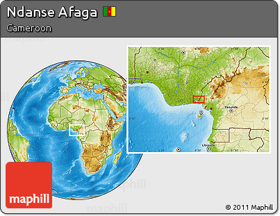 Physical Location Map of Ndanse Afaga